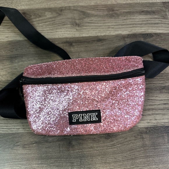 PINK Victoria's Secret Sparkly Pink Waist Bag - Picture 2 of 8